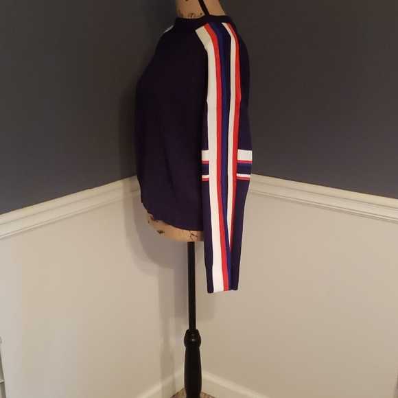 Navy Sweaters with Stripes - Picture 3 of 5